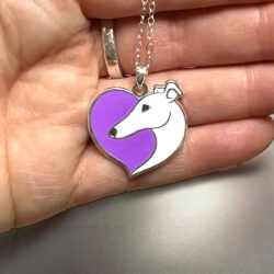 FOTH enamel greyhound pendant and chain by Sass artworks