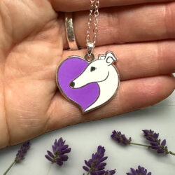 FOTH enamel greyhound pendant and chain by Sass artworks