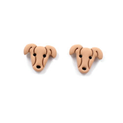 Greyhound clay stud earrings
